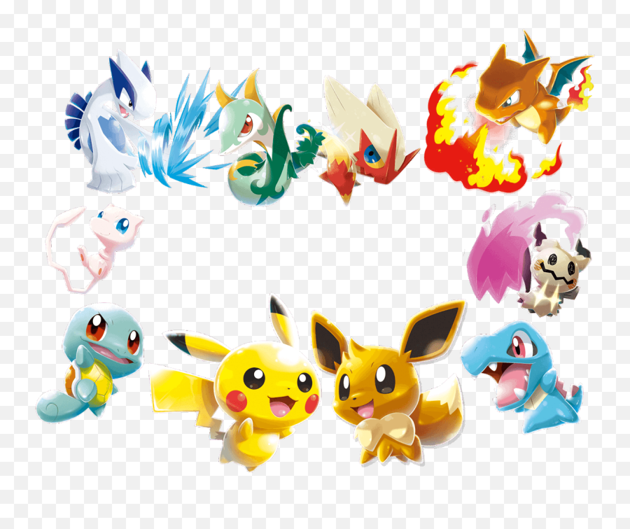 Official Pokémon Rumble Rush Artwork Featuring Pikachu - Pokemon Rumble Rush All Pokemon Png,Blaziken Png