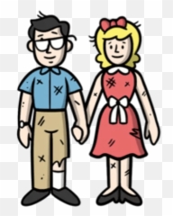 Fallout Stickers Set For Telegram - Cartoon Emoji free Holding Hands png