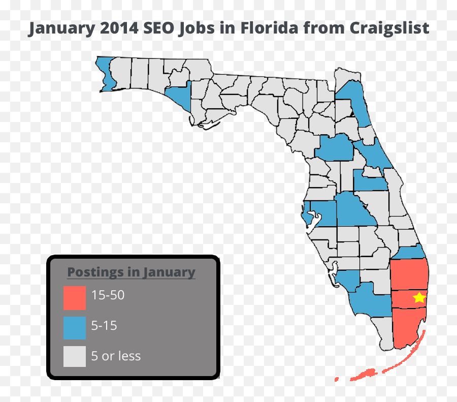 Download Florida Seo Job Location Map - Florida Craigslist County Florida Png,Florida Map Png