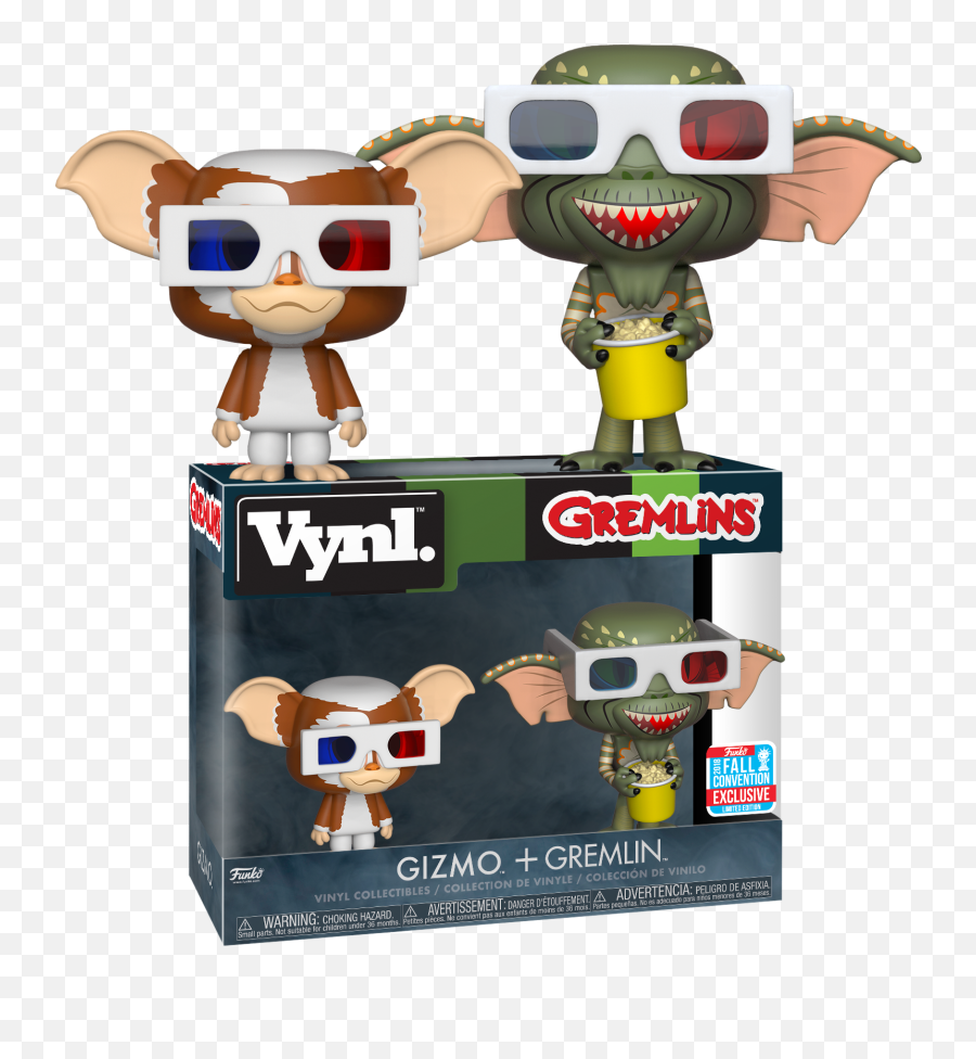 Gremlins Gizmo U0026 Gremlin With 3d Glasses Vynl Vinyl - Gremlins Gizmo Pop Vinyl Png,Gremlin Png