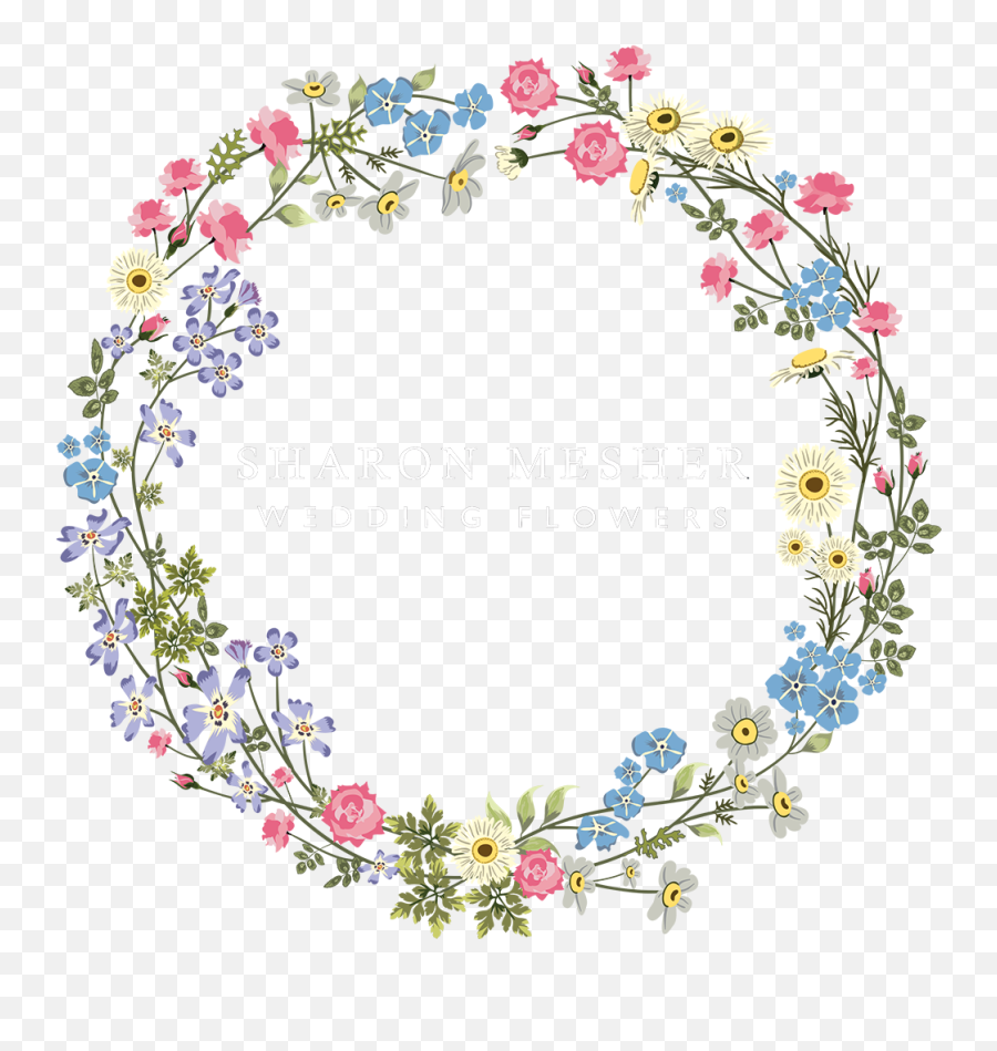 Logo White Png Yazi - Wedding Flowers Circle,Flower Circle Png