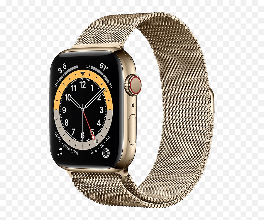 Rent Apple Watch Series 6 Gps Cellular 44mm Stainless - Apple Watch Series 6 Gold Stainless Steel Png,Ios 6 Clock Icon