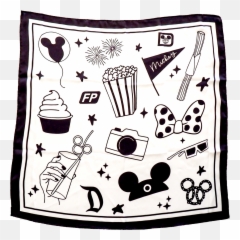 Magic Icons Silk Scarf Png