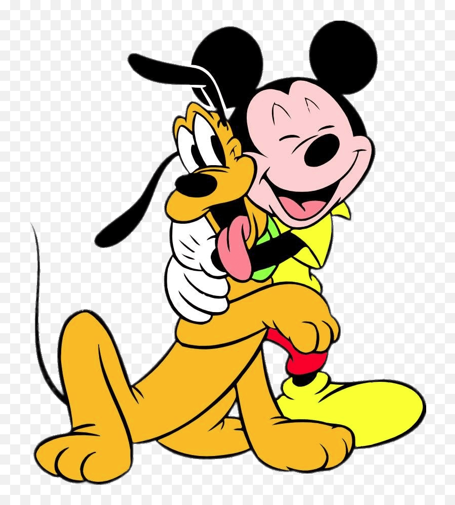 Check Out This Transparent Mickey Mouse And Pluto Hugging - Mickey Mouse And Pluto Coloring Page Png,Mickey Mouse Facebook Icon