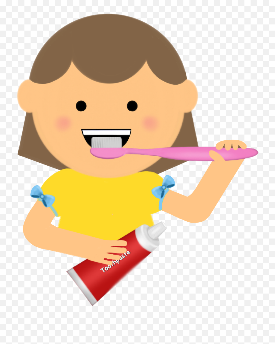 Tooth Clipart Transparent Background - Girl Brushing Hair Clipart Png,Tooth Transparent Background