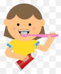 Tooth Clipart Transparent Background - Girl Brushing Hair png