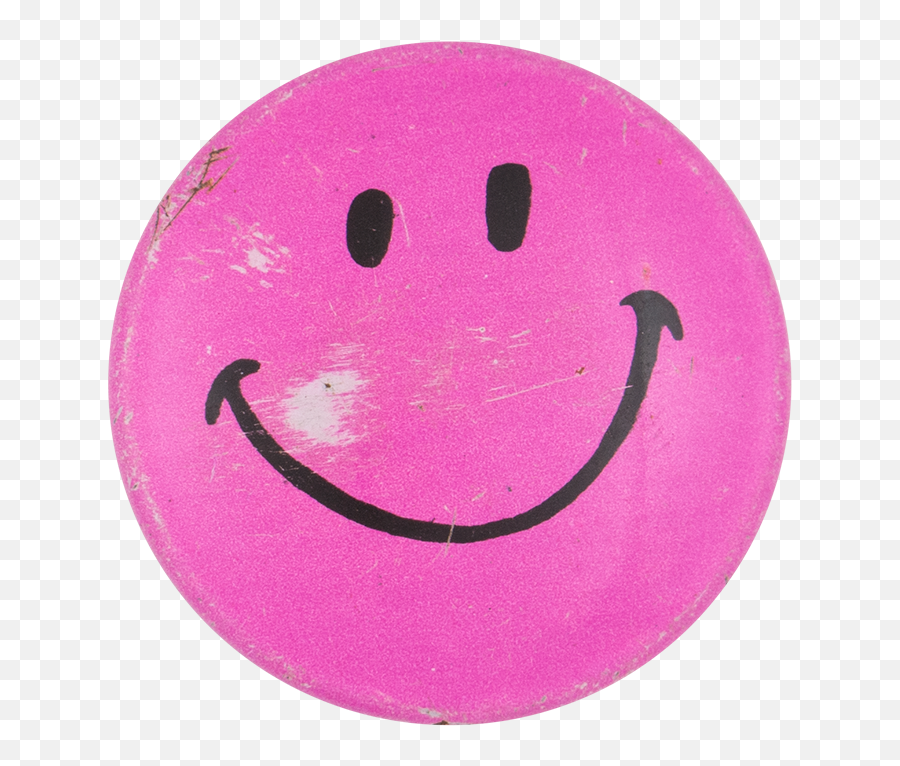 Dark Pink Smiley Face Busy Beaver Button Museum - Smiley Png,Smiley Face  Png - free transparent png images 