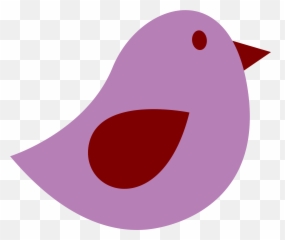 Bird Clipart Purple Png U2013 Clipartlycom - Baby Bird Clip Art,Red Bird Png