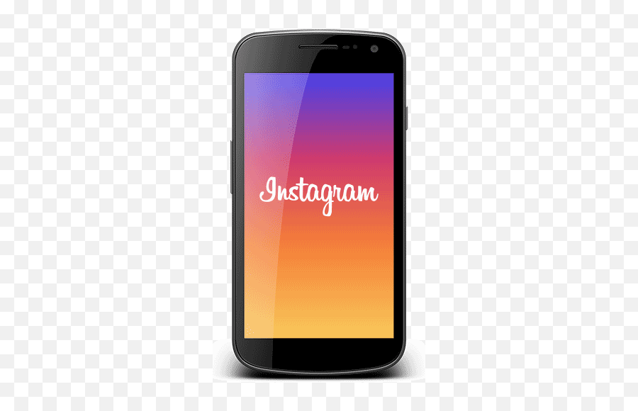 Social Media - Instagram Logo On Phone Png,Instagram Logo Text