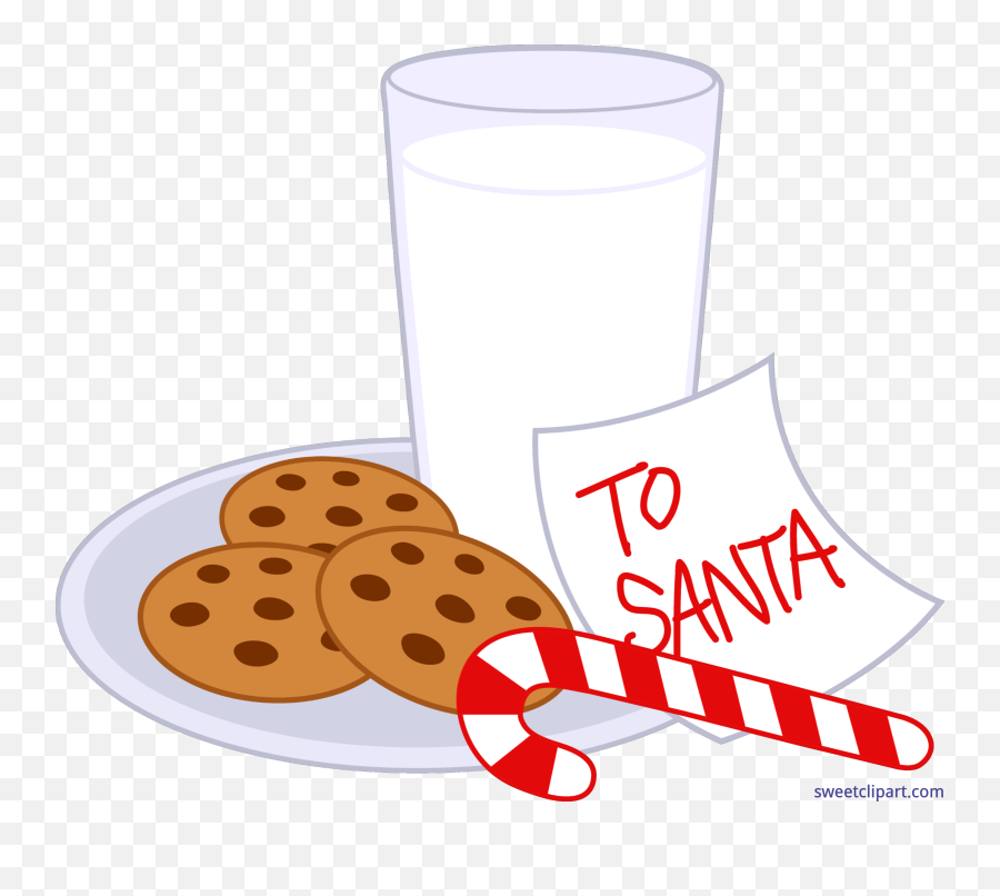 Cookies For Santa Plate Clipart - Clipart Cookies And Milk Png,Plate Of Cookies Png