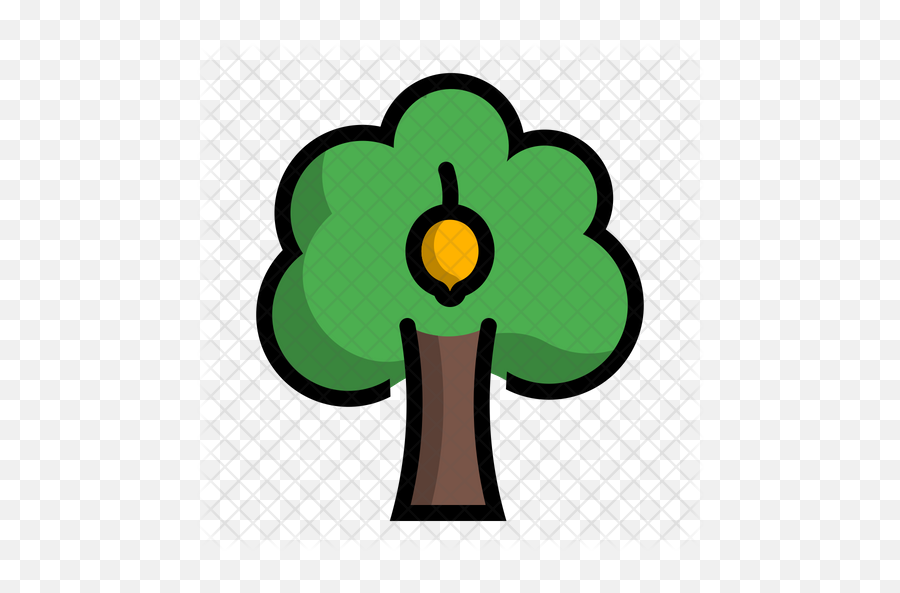 Lemon Tree Icon Of Colored Outline - Clip Art Png,Lemon Tree Png