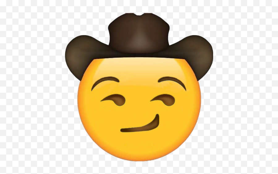 Sad Cowboy Hat Emoji Transparent Png - Sad Cowboy Emoji,Sad Emoji Transparent
