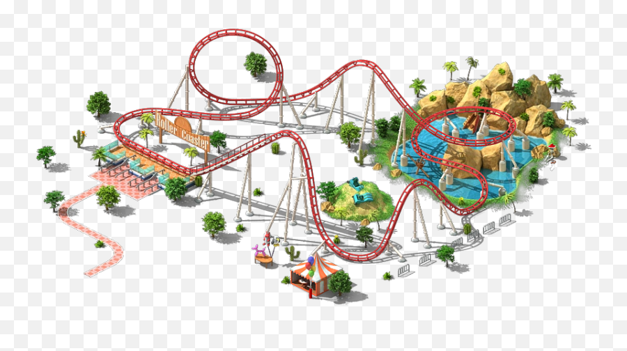 Roller Coaster - Amusement Png,Rollercoaster Png
