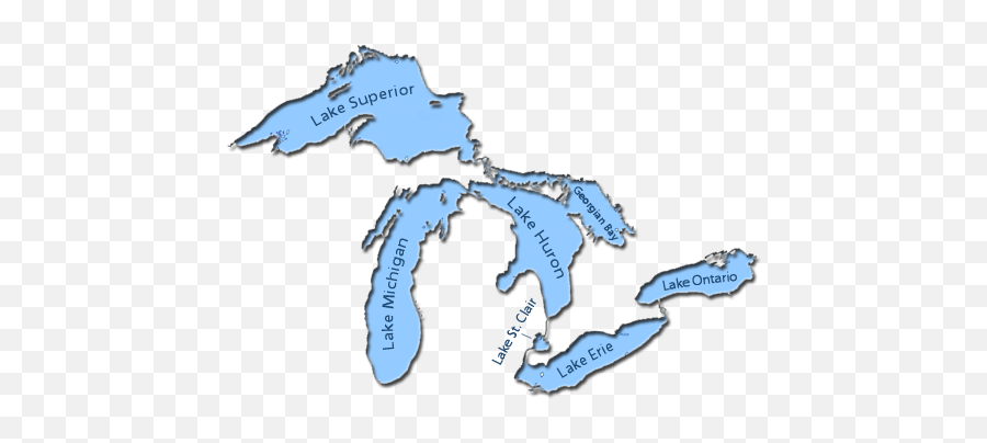 Lake Ontario Clip Art Free Png Files - Map Of The Great Lakes,Michigan Outline Png