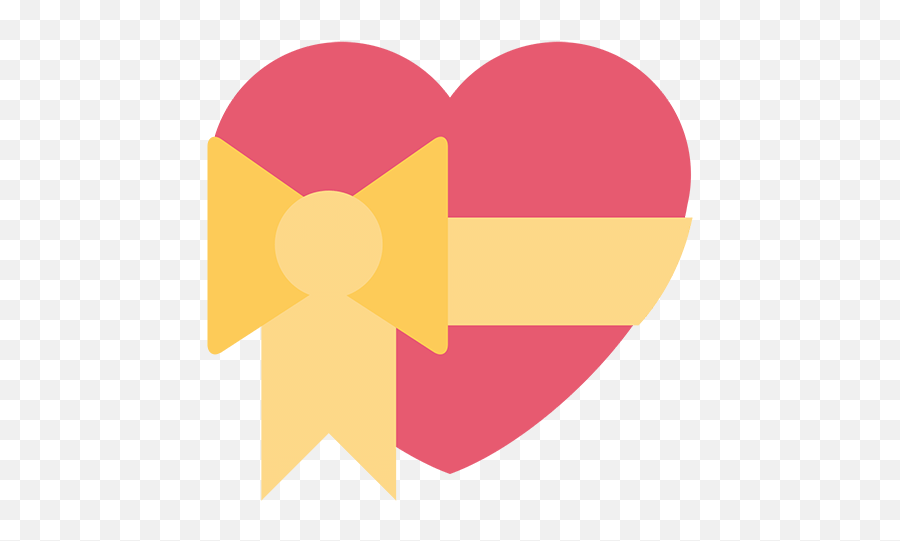 Heart With Ribbon Emoji For Facebook Email U0026 Sms Id - Ribbon Heart Emoji Twitter Png,Emoji Hearts Transparent