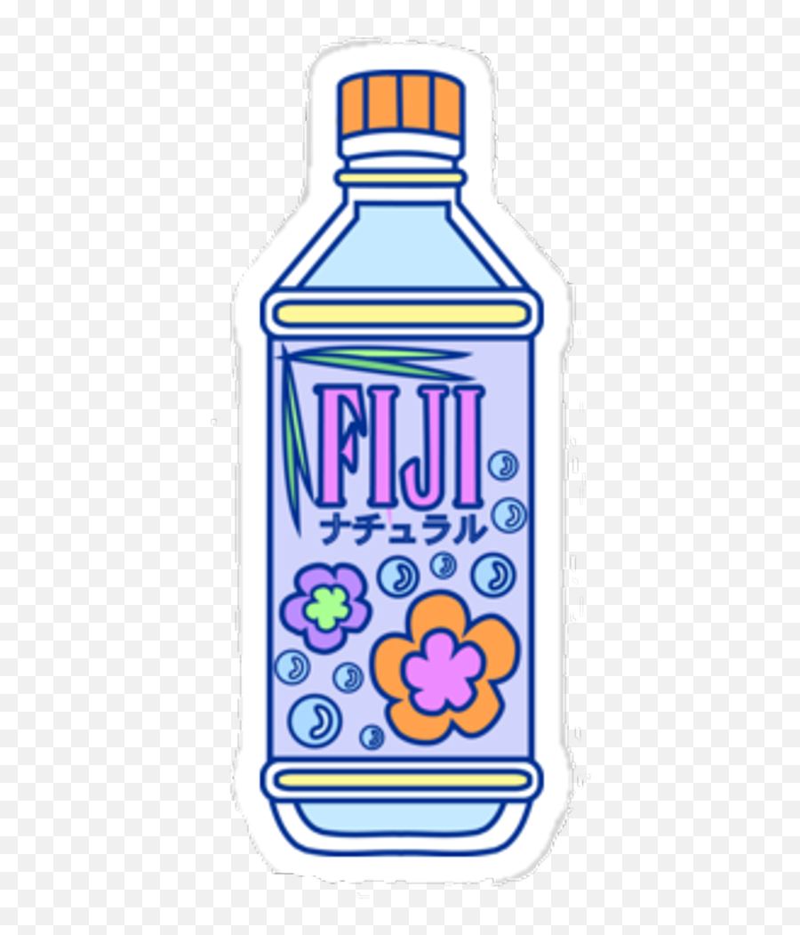 Aesthetic Fiji Water Bottle Clipart - Fiji Sticker Png,Fiji Water Png