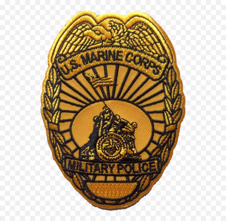 Usmc Military Police Badge Patch - No Hook And Loop Emblem Png,Police Badge Transparent