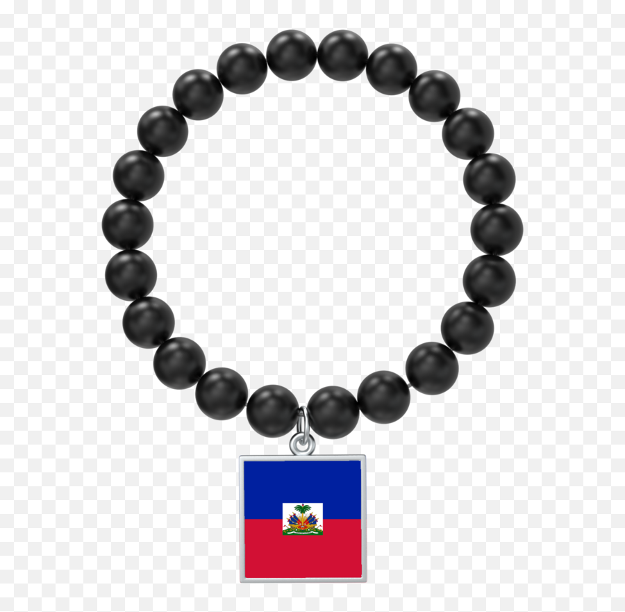 Black Haitian Flag Bracelet Clipart - Flag Of Haiti Png,Haitian Flag Png