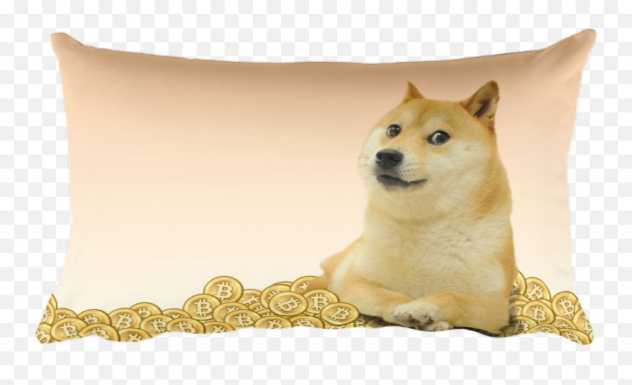 Dogecoin Doge Large Rectangular Pillow - Doublesided Print Bitcoin Dog Png,Dogecoin Png