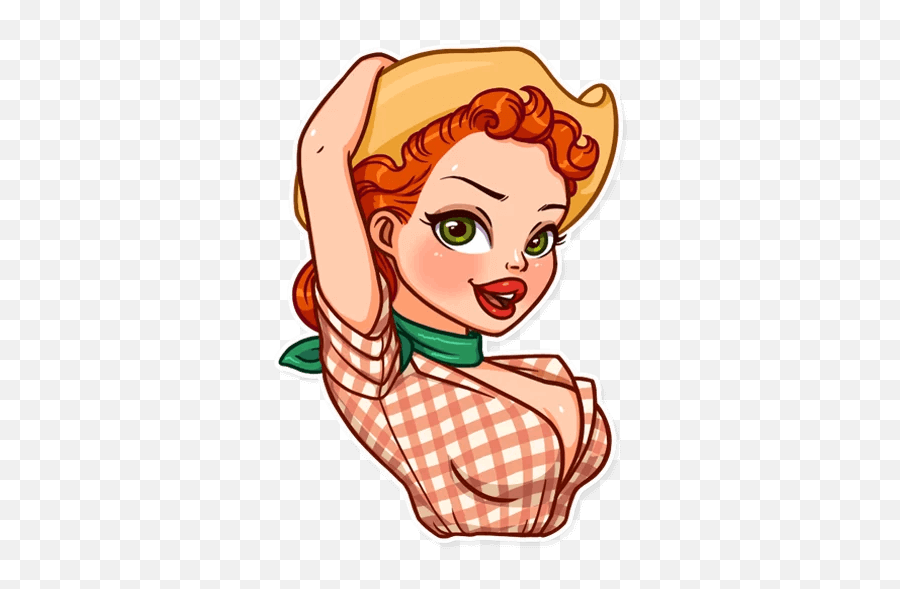 Pin - Up Girl Sticker Pack For Telegram Telegramguides Sticker Pin Up Telegram Png,Pin Up Girl Png