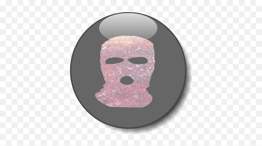 Circle Button Png - Circle Button Pink Skimask Grey,Ski Mask Transparent