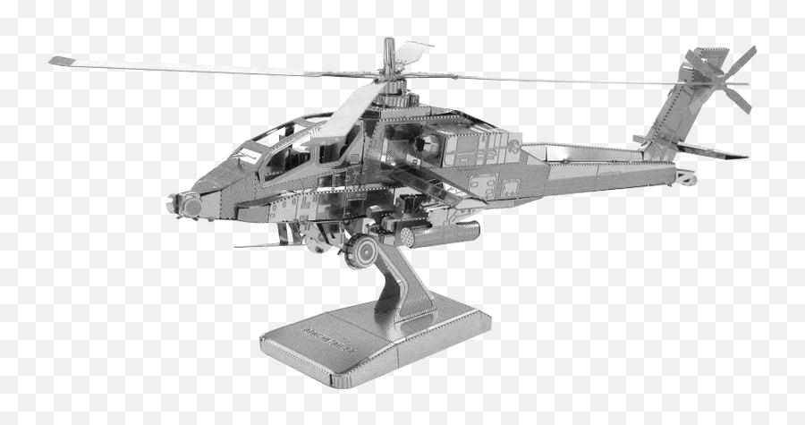 Metal Earth Boeing Ah - 64 Apache Model Metal Earth Apache Helicopter Png,Apache Helicopter Png