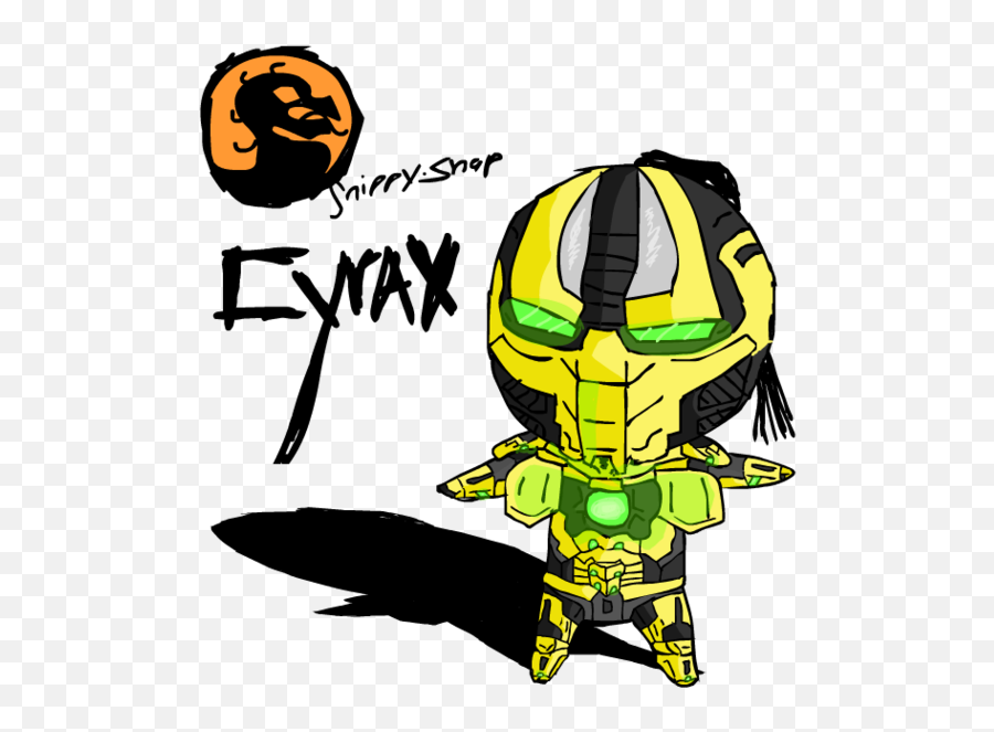 Chibi Cyrax Mortal Kombat - Mortal Kombat Cyrax Drawing Png,Mortal Kombat 3 Logo