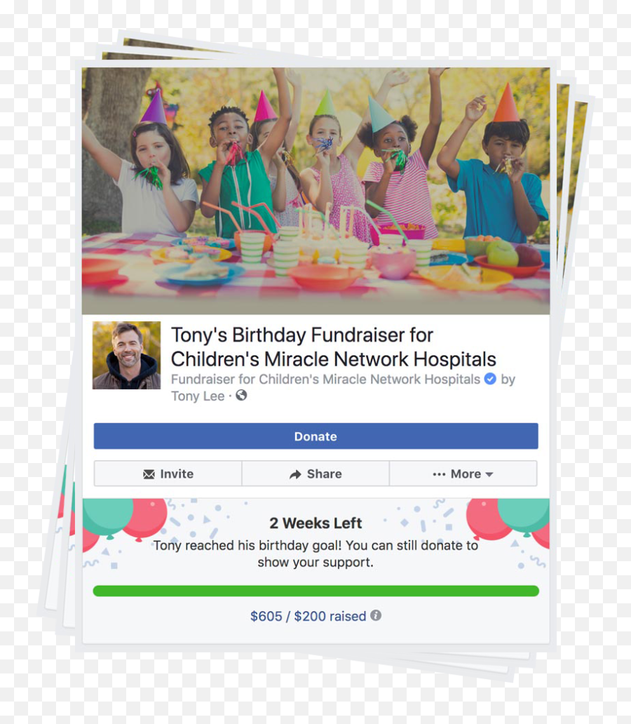 How To Get The Most Out Of Your Facebook Fundraiser - Kids At A Birthday Party Png,Gofundme Logo Png