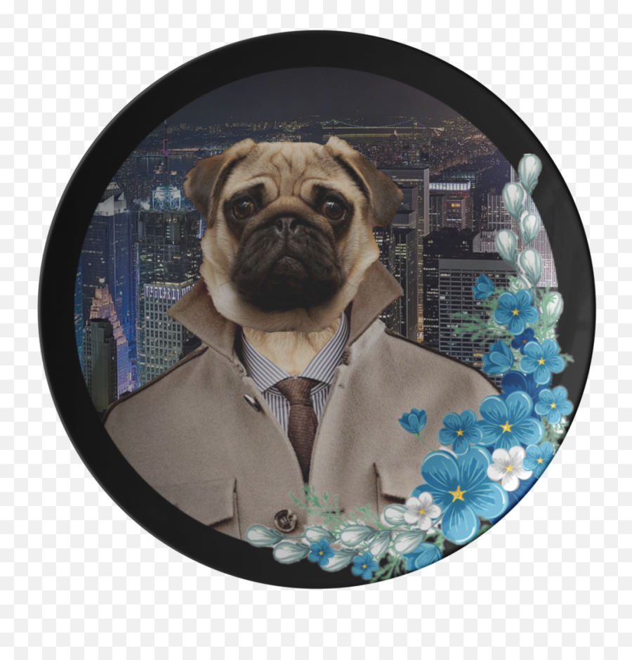 Pugsley City Pug Plate - Pug Png,Pug Transparent