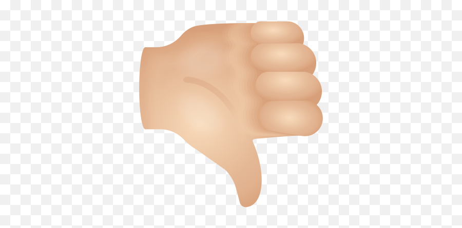 Thumbs Down Light Skin Tone Icon - Fist Png,Thumbs Down Emoji Transparent