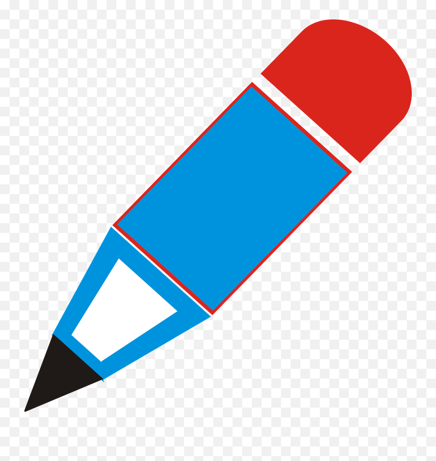 Blue Pencil Icon Clipart Free Download Transparent Png - Two Colour Logo Design,Free Pencil Icon