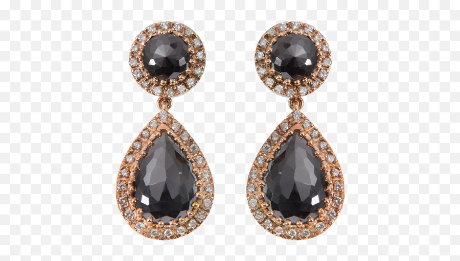 Black Diamond Earring - Ok Group Earrings Png,Diamond Earring Png