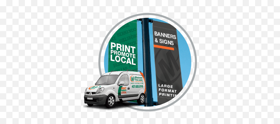 Minuteman Press Longwood Printing Signage Direct Mail - Minuteman Press Delivery Vehicles Png,Icon Yardsign