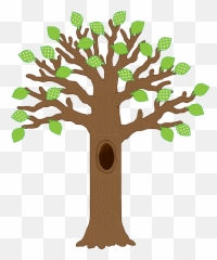 Download Big Tree With Polka Dot Leaves - Tree Bulletin Board Set Png,Big Tree Png