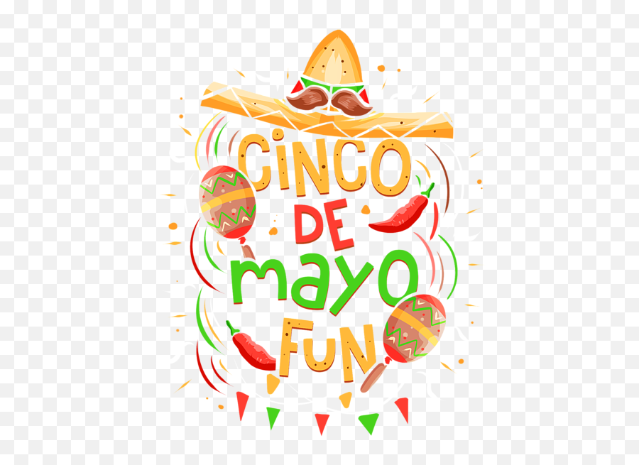 Cinco De Mayo Fun Sombrero And Maracas Throw Pillow - Clip Art Png,Cinco De Mayo Png