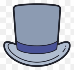 Top Hat Icon In Color Hand Drawn Style Png