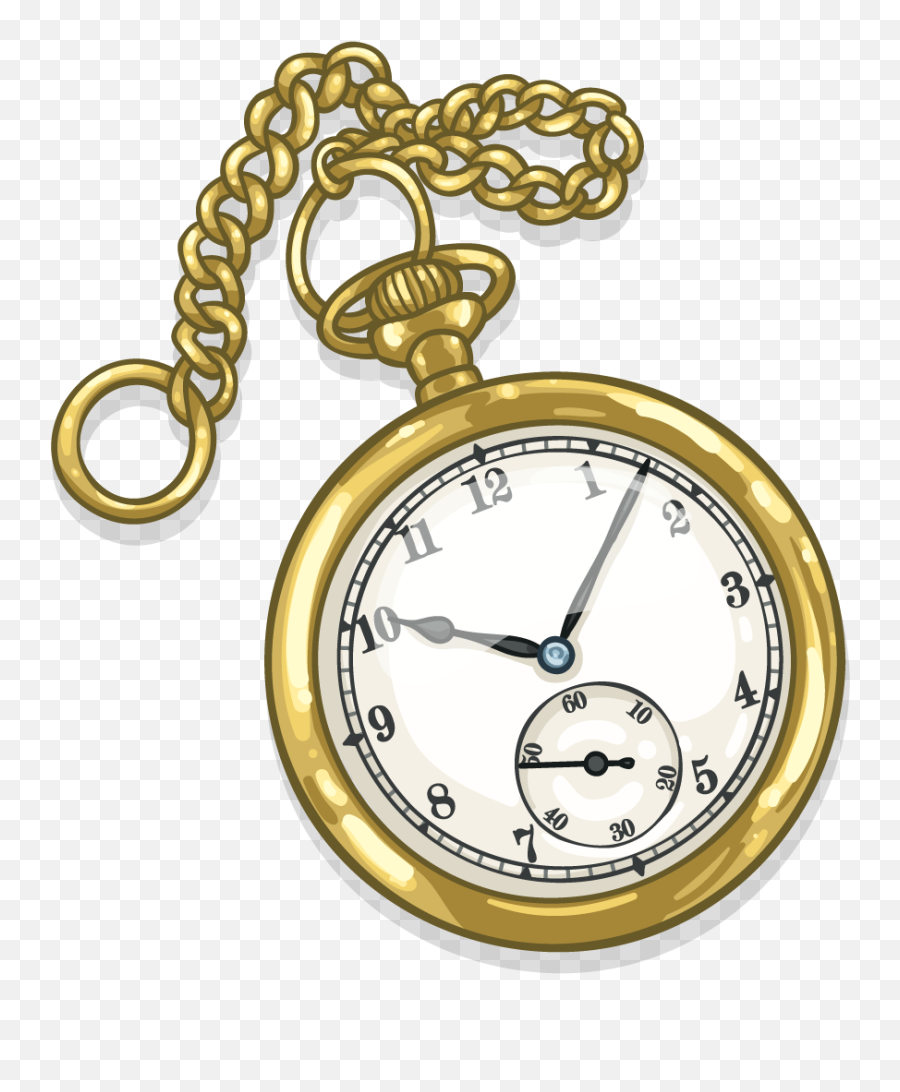 Transparent Pocket Watch - Clip Art Watch Gold Png,Pocket Watch Png