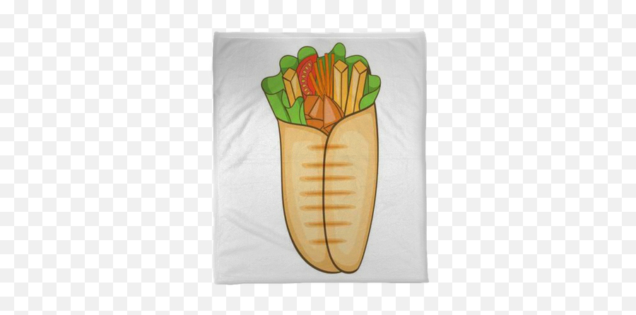 Plush Blanket Shawarma Icon Cartoon Illustration Of Vector For Web Design - Pixersus Shawarma Sticker Png,Web Design Icon Vector