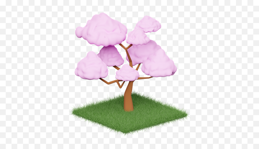 Free Cherry Blossom Tree 3d Illustration Download In Png - 3d Cherry Blossom Low Poly,Cherry Blossom Icon