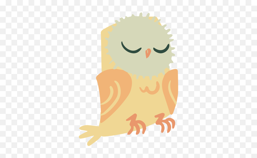 Owl Yellow Eyes Closed Flat Transparent Png U0026 Svg Vector - Soft,Wise Owl Icon