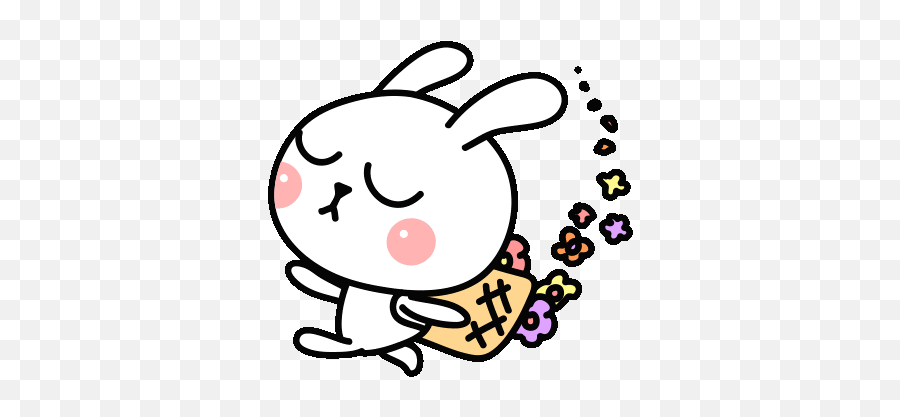 Cute Rabbit Sticker - Cute Rabbit Bunny Discover U0026 Share Gifs Dot Png,Cute Rabbit Icon
