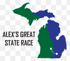 Alexu0027s Great State Race Msu - Resource Center for Persons Michigan Map Blue png