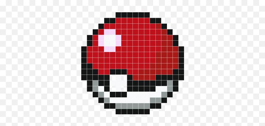 Classic Pokeball - Minecraft Pixel Art Pokeball Png,Pokeball Logo