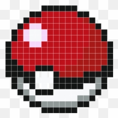 Classic Pokeball - Minecraft Pixel Art png