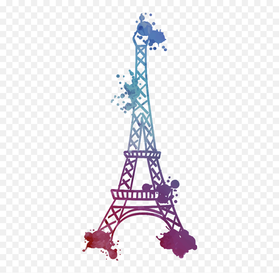 Eiffel Tower Watercolour Sticker - Tenstickers Drawing Eiffel Tower Png,Torre Eiffel Png