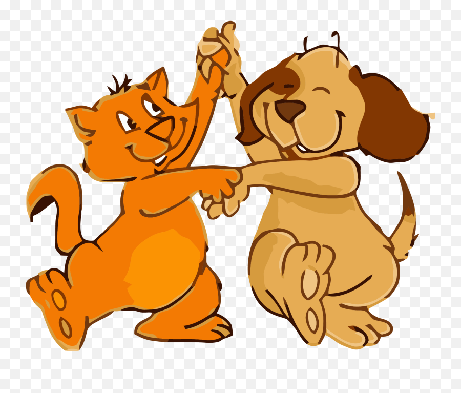 Cat And Dog Dance Png Clipart - Animated Gif Dancing Animals,Dog And Cat Png