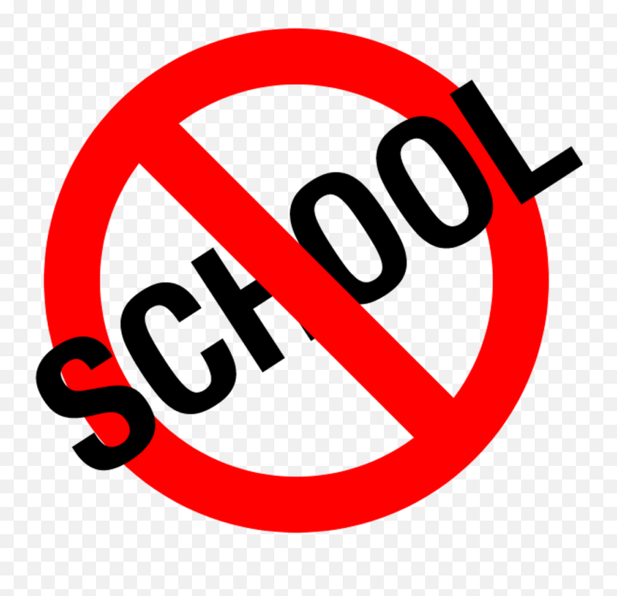 Transparent No School Clipart - No School Icon Png,School Clipart Transparent Background
