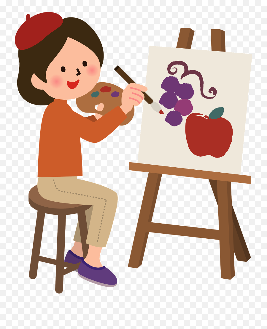 Woman Painting Painter Clipart Free Download Transparent - Painting Clipart Png,Painter Png