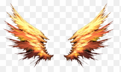 Download Fire Wings Red Orange Colorful - Png