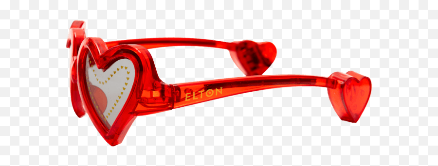 Red Heart Light Up Glasses U2013 Elton John Official Store - Heart Png,Red Heart Transparent